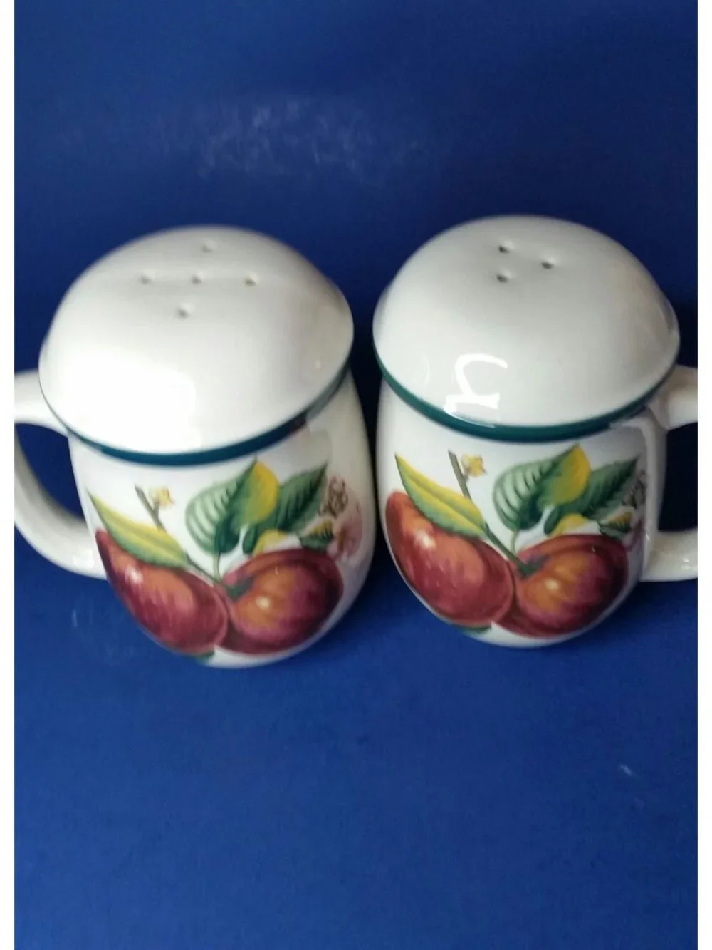 Casuals Apples Salt and Pepper Stove Top Shaker Set China Pearl Country